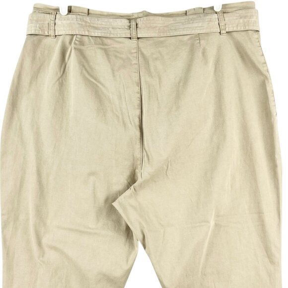 Sanctuary Women's Standard Surplus Tan Belted Pants Sz 20W Tapered High Rise NWT - Picture 4 of 14